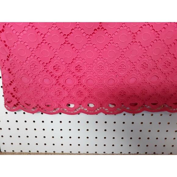 Talbots Pink Eyelet Sheath Dress Cotton Scalloped Hemline 3/4 sleeve Size 2 - Picture 8 of 10